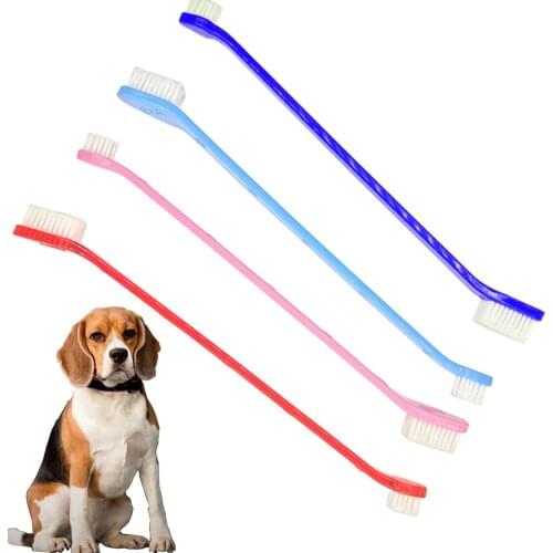 Two-headed Clean Breath Toothbrush Dog Cat Pet Hygiene Teeth Care Pet Toothbrush Duel End Dog Cat Dental Pet Grooming