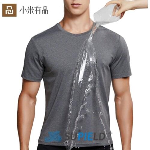 2020 Youpin Supield Short Sleeve T-Shirt Male Black Technology Waterproof Antifouling Summer Quick Dry Half Sleeve Lovers Shirt