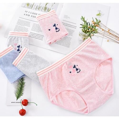 Underwear girls briefs cotton simple high school students casual cotton girls college wind shorts soft breathable comfort