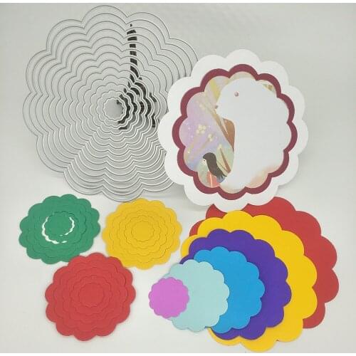 13-layer flower kit photo frame DIY metal cutting mold, scrapbooking, card making, engraving background, handmade artwork