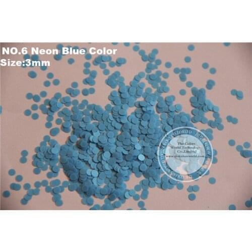 Neon Blue Colors Solvent resistant circledot shapes glitter for nail gel nail polish Other art Decoration