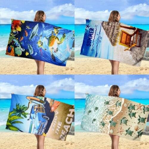 New printed Ocean Towel Outdoor Water Sports Towel Quick Drying Swimming Surf Towels Portable Big Yoga Mat Beach Chair Blanket