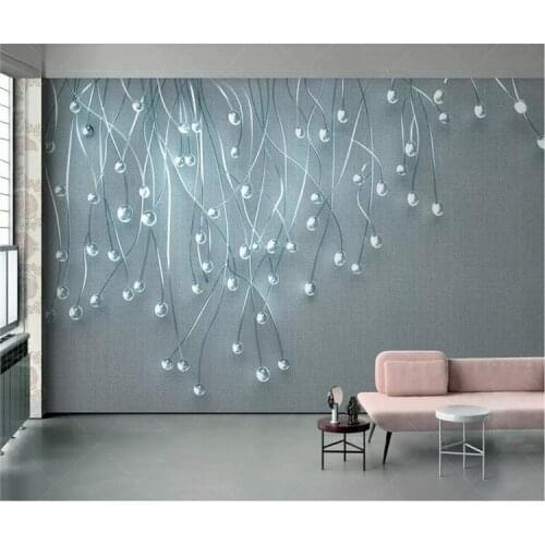 Custom photo wallpaper mural 3d stereoscopic glare glass particle cloth TV background wall papers home decor