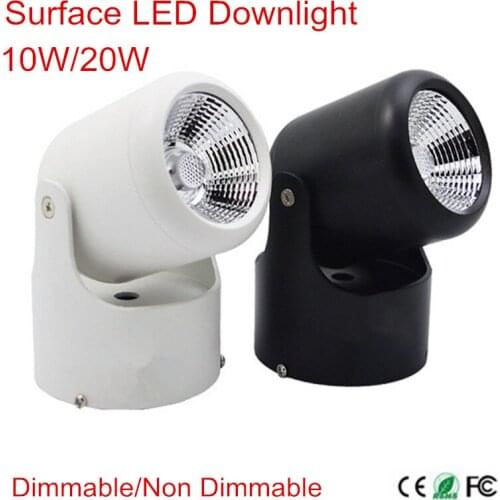 Dimmable 10W 20W Super Bright Spot light 180 Degree Rotation Surface Mounted Ceiling Lamp LED DownLight Warm/Natural/Cold White