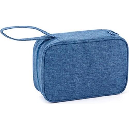 Durable Portable Multi Compartments Student Pencil Case Polyester Stationery Organizer Large Capacity Cosmetic Bag