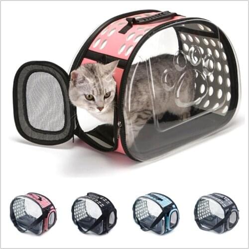 Transparent Pet Cat Dog Carrier Bag Space Capsule Foldable Breathable Pet Travel Bag Outdoor Backpack Travel Carrying Handbag
