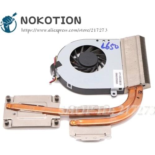 NOKOTION V000210930 Radiator For Toshiba Satellite L650 Laptop CPU GPU Radiator HeatSink Cooling fan tested