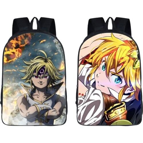 The Seven Deadly Sins Backpack School Bags for Teenagers Boys Girls Laptop Backpack Nanatsu No Taizai Meliodas Ban Travel Bags