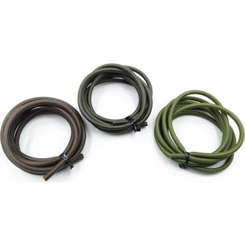 Silicone Rig Tube - Fishing Anti Rig Tube - Gray/Dark Green/Brown