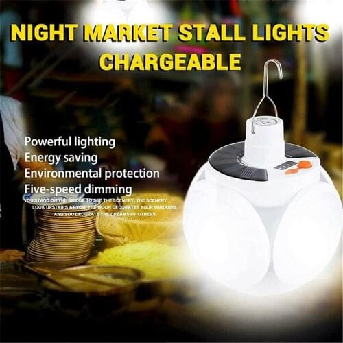 LED Solar Folding Football Light with Hanging Hook Deformable Hanging Night Light for Home Office Tent Car WXV Sale