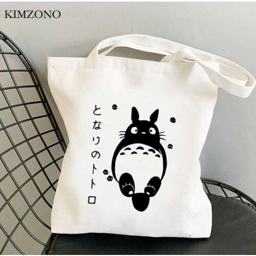 Studio Ghibli Totoro shopping bag recycle bag eco tote shopper handbag canvas bag sac cabas tote shoping sacolas