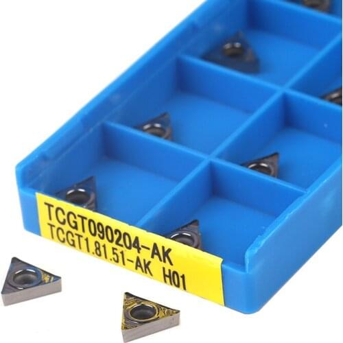 TCGT090202 TCGT090204 TCGT090208-AK H01 100% original CNC lathe Carbide alloy insert Aluminum tools Turning tool Milling inserts