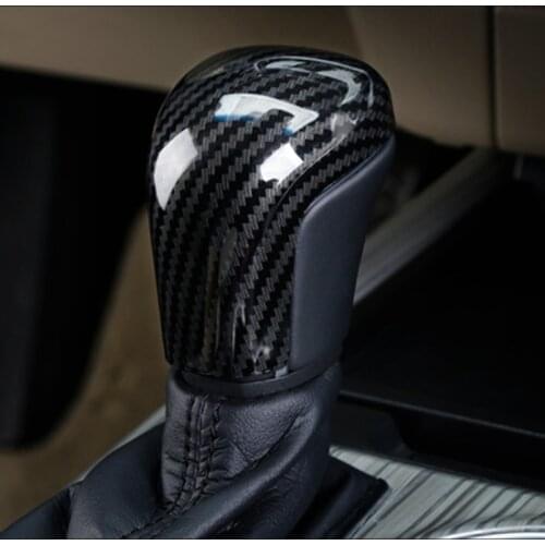Carbon fiber Car interior Gear Shift Knob Cover Decoration Sticker Trim Sequin for Toyota 8th Camry 2018 2019 2020 Accessories