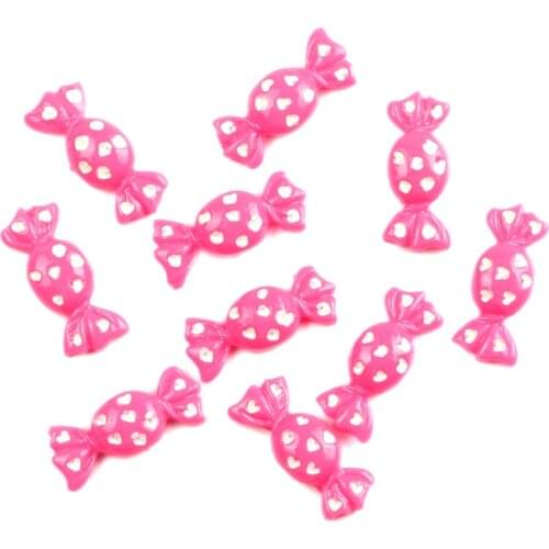 20Pcs Mixed 23x9mm Candy Resin Decoration Craft Flatback Cabochon Embellishments For Scrapbooking Cute Diy Accessories