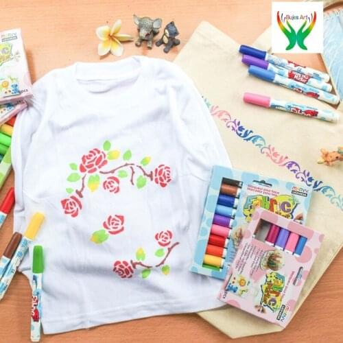 Japan MARVY Permanent Fabric Marker Clothing, Decor,6/10/12/18/30 color ink is acid free, non toxic and pigmented,Art supplies