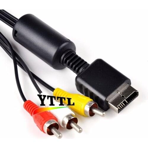 1.8M AV Cable RCA For PS2 PS3 TV Cable AV lead Sound Video for Playstation 2 3 AV Cable 180cm SYSTEM Cable Audio Video