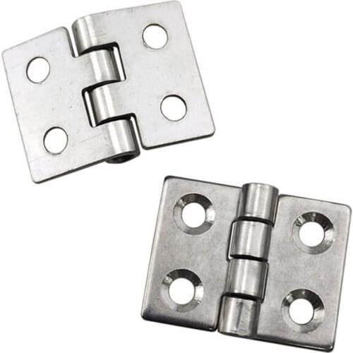 10Pcs 1 Inch Stainless Steel Hinges Mini Flat Cabinet Hinges Suitable Furniture Cupboard Door Windows Hinge Wooden Box DIY WG016