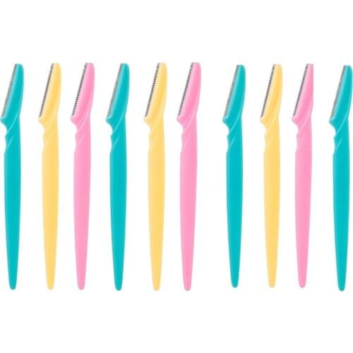 3/10pcs Eyebrow Trimmer Portable Eyebrow Razor Shaver Eye Brow Shaper Shaping Tool Scissors Facial Hair Remover for Women Makeup