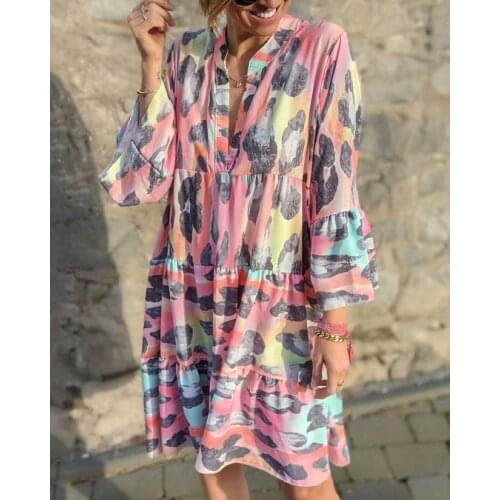 2021 womens summer new colorful cute dress