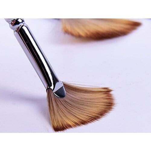 3 Fan-shaped Copper Tube Mixed Color Watercolor Nylon Hair Brushes Set Rod Oil Acrylic Painting Brush Pen Art Supplies