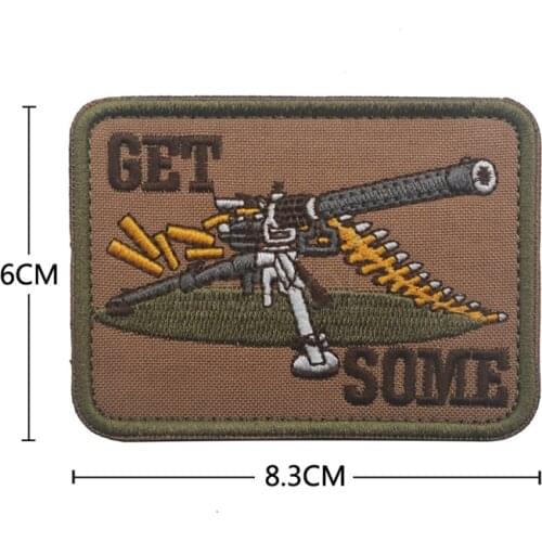 3D Sniper Get Some Embroidery Patch Brown Military US Army Patch Tactical Emblem Badges Appliques Embroidered Patches