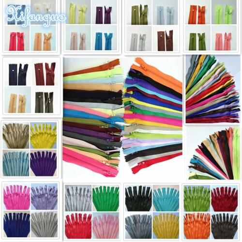 40pcs 3# Closed Nylon Coil Zippers Tailor Sewing Craft (12-24 Inch) 40 colorl