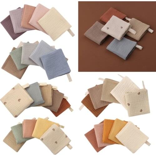 5 Soft Absorbent Gauze Burp Cloth Baby Saliva Towel Cotton Baby Bibs Handkerchief Newborn Nursing Towel Cuddle Cloth Baby Stuff