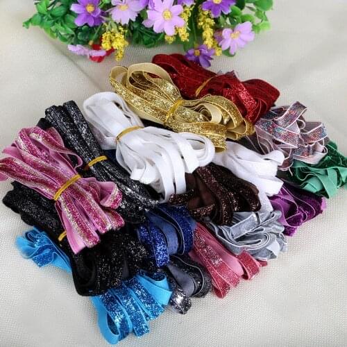 5Yards 10mm Sparkle Glitter Velvet Ribbon Silver/Gold Lace Ribbon for Craft/Sewing DIY Handmade Wedding Party Jewelry Materials