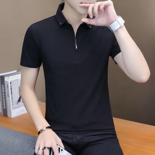 BROWON 2021 Summer men polo shirt short sleeve cotton shirt turn-down collor solid color smaer casual sport tops men clothing