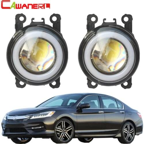 Cawanerl For Honda Accord 2008-2015 Car 30W 3000LM LED Fog Light COB Angel Eye DRL Daytime Running Light 12V