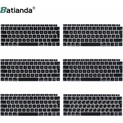EU Enter Russian French PT Spain Italian English Layout for Macbook New Air 13 with Retina & Touch ID A1932 2018 Keyboard Cover