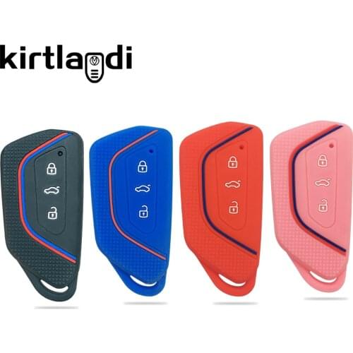 2021 2020 silicone key case cover holder for Skoda Octavia 8 A8 Octavia IV for Volkswagen VW Golf 8 VAG group for Seat Leon MK4