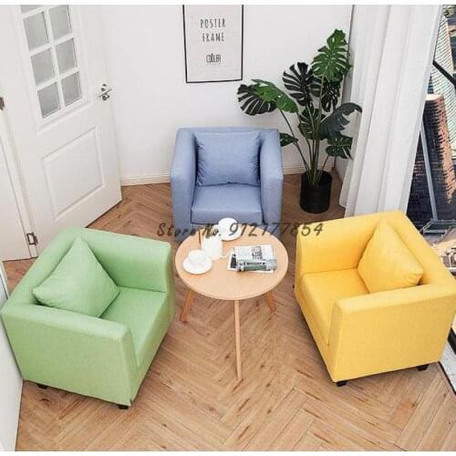 Net celebrity small apartment bedroom double sofa art Internet cafe rental room clothing store modern simple single sofa chair