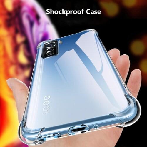 For vivo iQOO 3 5 Pro Neo3 Neo 5G U3 Z1x iQOO5 iQOO3 iQOONeo3 Slim Soft TPU Silicone Transparent Case Shockproof Back Cover