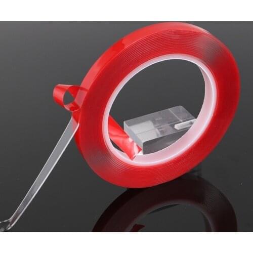 1PC Double-sided Length Width 6/8/10/12/15/20MM Strong Clear Transparent Acrylic Foam Sided Adhesive Tape Double Sided Tape