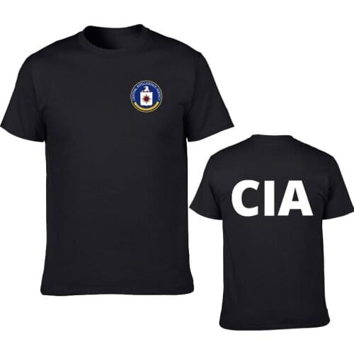 Central Intelligence Agency T-Shirt Men Cotton Short Sleeve Print CIA T Shirt Harajuku Streetwear Women Tees Shirts