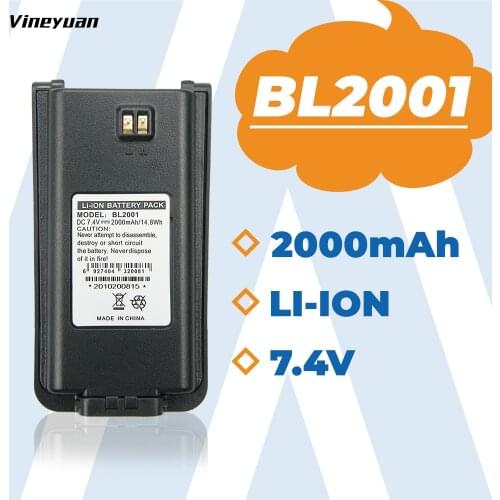 Replacement Lithium Ion Battery for HYT BL2001, TC610, TC620 BLI-BL2001 Two Way Radio