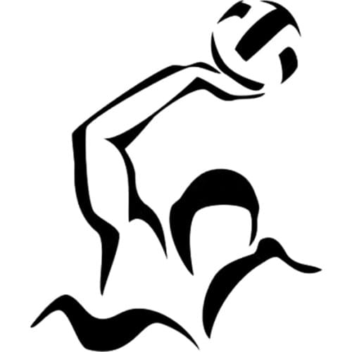 Personality Interesting Car Sticker Aerobic Exercise Water Polo Athlete Decor Pvc Sunscreen Decal Reflective Laser Accessories