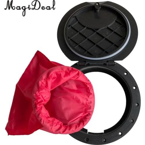 Lightweight 28cm Hatch Cover Deck Plate Kit with Storage Bag for Fishing Inflatable Boat Kayak Canoe Dinghy Yacht Accessory