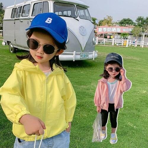 MIEMBRO Summer Children Clothing Sun Break Girls cardigan Jackets Sport Coat Kids Clothes Baby Girl Jacket For Boys Windbreaker