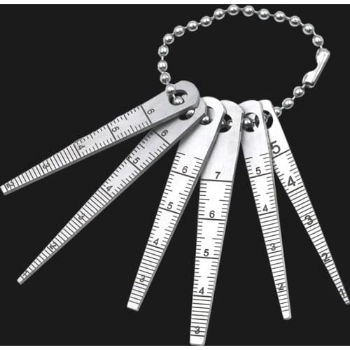 0-70mm gap ruler, stainless steel wedge ruler, slope ruler, double-sided ruler, measuring tool with hole inclination ruler