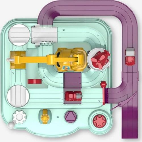 Racing Rail Car Model Racing Educational Toys Children Track Car Adventure Game Brain Game Mechanical Interactive Train Toy