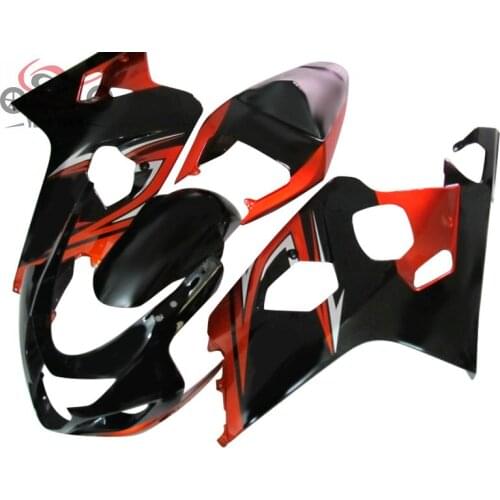 Free Custom fairings set for Suzuki GSXR600 2004 2005 GSX R750 K4 04 05 GSXR 600 750 black orange motorcycle fairing bodywork