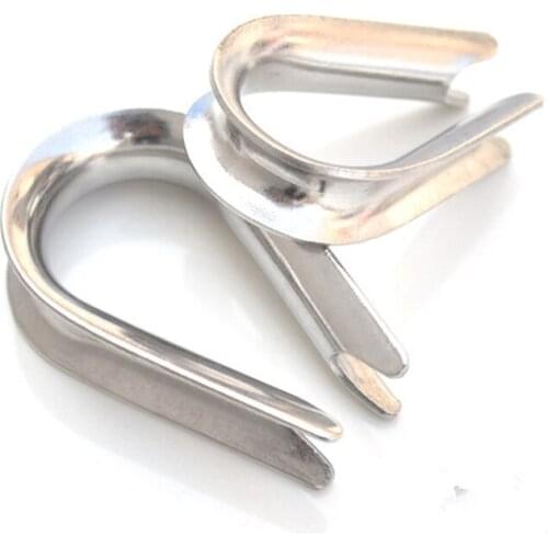 50pcs 3mm M3 Wire rope thimble 304 stainless steel Cable Wire Rope Thimbles Rigging Clamps Triangle Sleeve Ring