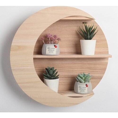 Moon Shape Wall Shelf 3 Tier Crescent Phase Display Shelves Wall Decor Hanging Storage for Living Room Bedroom Makeup