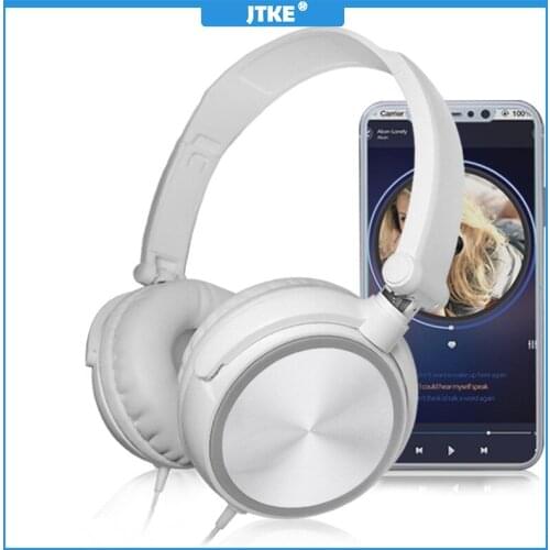 JTKE 3.5mm Earphones HiFi Music Headphones Stereo Bass Headset Sports Earpieces Noise Cancelling for Xiaomi Huawei Iphone