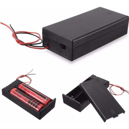New 18650 Battery Storage Case 3.7V For 2x18650 Batteries Holder Box Container With 2 Slots ON/OFF Switch