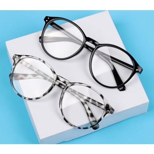 Black Leopard Print Myopia Glasses Fashion Round Frame Eyeglasses Anti Blue Light Radiation Women Men Optical Eyewear -1.0~-4.0