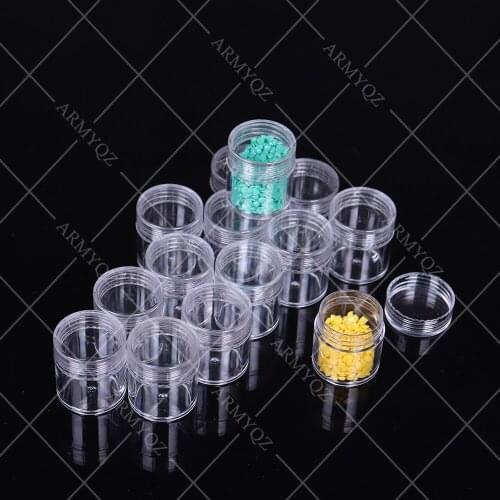 2/30/60 /90Bottles Transparent Container Case Diamond Painting Accessories Diamond Embroidery Beads Storage Box Organizer Tools