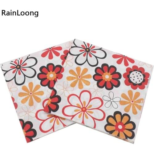 [RainLoong] Paper Napkin Flower Event & Party Supplies Tissue Napkin Supply Decoration Paper 33cm*33cm 1 pack (20pcs/pack)